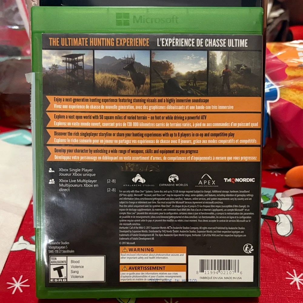 Microsoft Xbox One Game - theHunter: Call of the Wild - Green Case